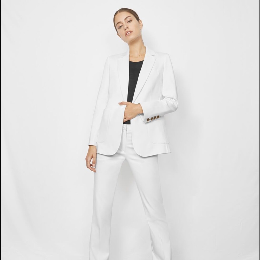 NWT ANINE BING $300 SCHOOLBOY BLAZER IN WHITE